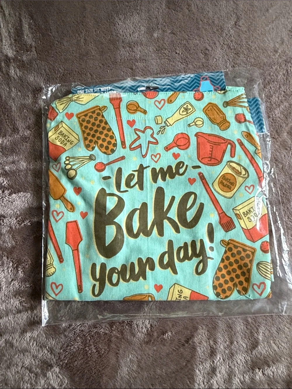 Aqua Kitchen Utensil Print Oven Mitt and Pot Holder Set